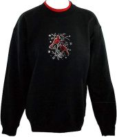 Escargot Sportswear - Crystal Cardinals Cotton Sweatshirt with Colored Crystals