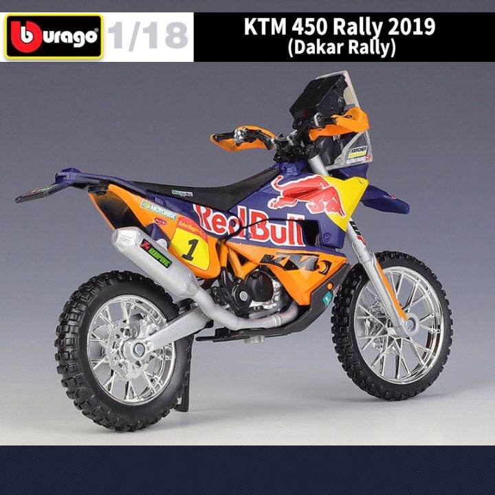 bburago-1-18-2019-ktm-450แรลลี่1กระทิงแดงอัลลอยด์แข่งรถมอเตอร์ไซค์-diecasts-รถจักรยานยนต์กีฬาโลหะโมเดลของเล่นเด็กของขวัญ