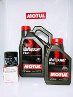 MOTUL Multipower Plus 10W-40 4+1ลิตร  ฟรี กรองน้ำมันเครื่อง วีออส ปี03-19 อัลตีส ปี01-08 ยาริส 1.5 AE101 อแวนซ่า แท้