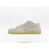 TOP☆รองเท้า SB Dunk Low "Mummy" Mummy Low Board นำเสนอในสีเทาอ่อนวัสดุผ้าลินิน