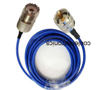 Male Soft RF 10/15/20/30/50CM UHF Crimp Female Pigtail Coax RG142 to Connector Cable UHF Blue pl259 1/2/3/5/10M SO239