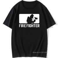 Firefighter Gift T-Shirt For Men Fireman Summer Short Sleeve ONeck Cotton Humor T Shirt Man Teeshirt Camisetas Funny Tshirt