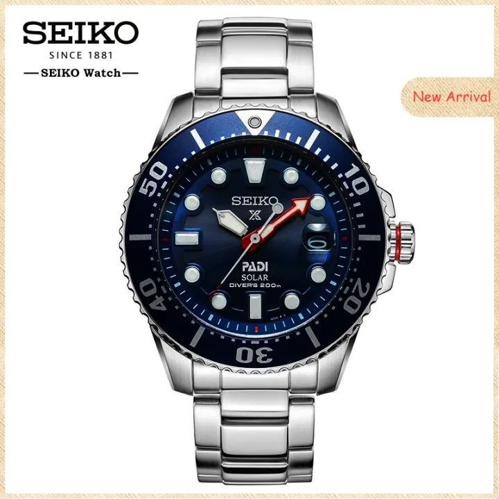 Seiko นาฬิกาสำหรับผู้ชาย PROSPEX Series จานสีดำน้ำ  นาฬิกาเรืองแสงดำน้ำควอตซ์นาฬิกา SNE551P1 