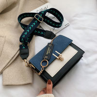 [Delivery from Bangkok] 2023 new matte contrast color PU bag female bag Korean fashion trend single shoulder bag messenger female bag KI_369 กระเป๋าสะพาย