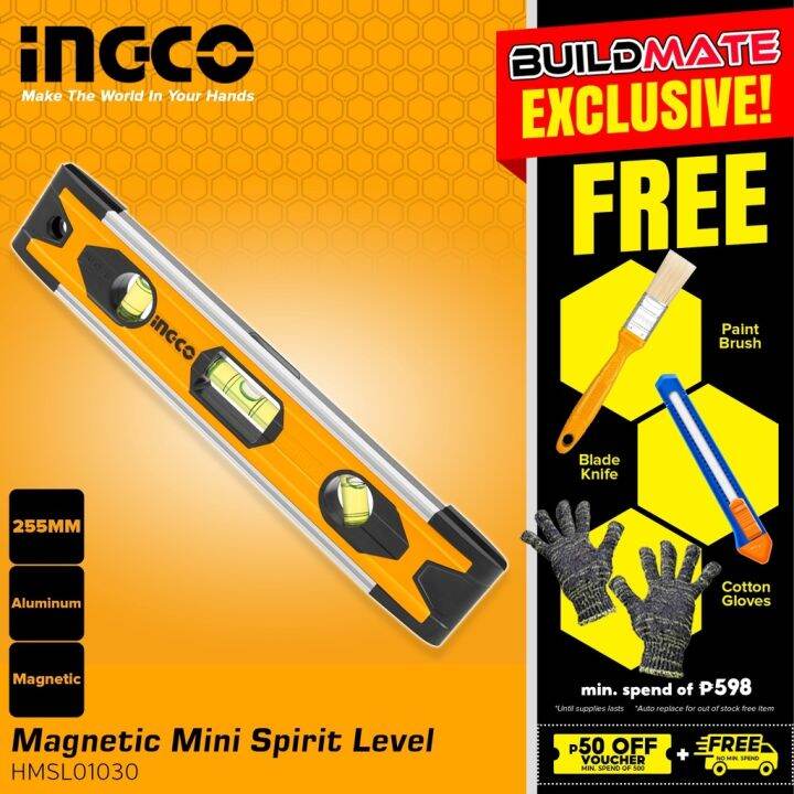 INGCO Aluminum Mini Spirit Level Bar with Levelling