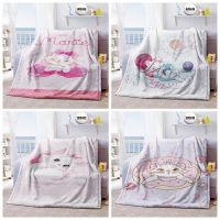 [COD] Cartoon cute kitten one-sided can be customized flannel dormitory nap warm quilt