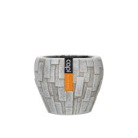 Vase Tapered Round Stone (Size D 11 x H 9 cm) - กระถางต้นไม้ Modern แบรนด์ Capi Europe