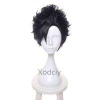 Kuroo Tetsurou Wigs From Anime Haikyuu!! Mens Black Short Fluffy Layered Synthetic Cosplay Wigs Heat Resistance Fiber