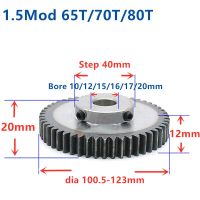 เฟืองเกียร์เฟือง1.5ม. 65ตัน70ตัน80ตัน80ฟัน Mod 1.5กว้าง12คันคลั๊ชมอเตอร์ไซค์8-20มม. ฟัน45เหล็ก Cnc