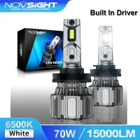 H11 H9 H8 Novsight N50 LED ไฟหน้า15000LM 70W คู่6500K ไฟรถสีขาวหลอดไฟ2 Pcs