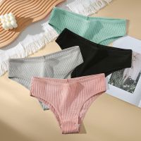 CINVIK 3Pcs Cotton Womens Panties Soft Women Underpants Solid Girls Briefs Sexy Female Lingerie Comfortable Intimate Underwear