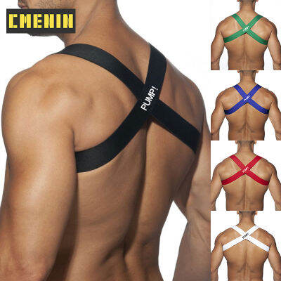 CMENIN ปั๊มเซ็กซี่ PARTY Harness Tanks ฟิตเนสสายคล้องไหล่ Breathable ยืดหยุ่น Clubwear Body ทรวงอก Halter PU5501