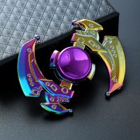 Metal Fidget Spinner Relief Stress Hand Fingertip Gyro Antistress Toys for Kids R188 Bearing Heptagonal Electroplate Zinc