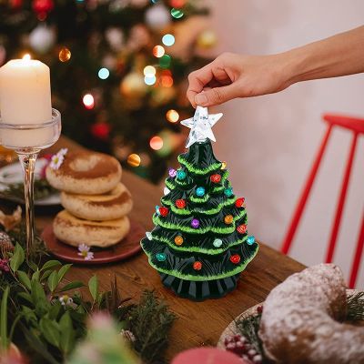 ของตกแต่งวันคริสต์มาสเซรามิกส์ใหม่ต้นคริสต์มาสเทศกาลฤดูหนาวฉากตกแต่งบ้าน DIY ของขวัญสำหรับเพื่อน