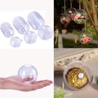 A7187 5pcs Party Supplies Hanging Xmas Plastic Fillable Christmas Tree Decoration Transparent Balls Christmas Tree Ball Candy Box