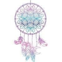 【LZ】♧  Sticker Decor Childrens Room Purple Dream Catcher Easy to Paste Shop Doors/Windows/House/Office Home Living Decorate