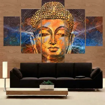 Golden Buddha 3D Wallpaper – Home Decoram