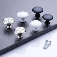 6PiecesSingle Hole Single Grain Small Handle Cabinet Door Knob For Shower Room Bathroom Cabinet Kitchen Home Accessories Door Hardware