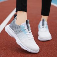 Fashion Flying Woven Lace-Up Casual Sports Shoes Breathable Sneakers New Style Four Seasons Womens Shoes Spring Summer