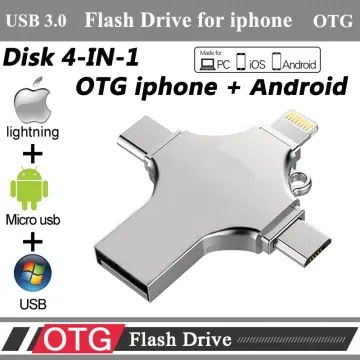 OTG USB Flash Drive for iPhone X/8/7/7 Plus/6/6s/5/Se iPad Metal