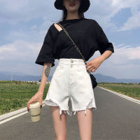 Shorts Women Solid Buttons Denim Regular Korean Style Students Casual Slim Streetwear Leisure Harajuku Punk Hip Hop Fashion Chic