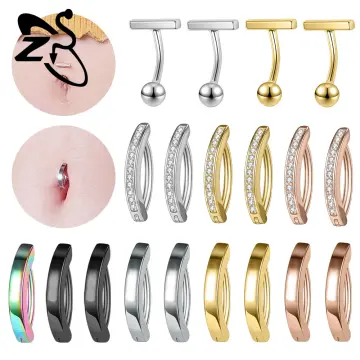 COOLSTEELANDBEYOND Surgical Steel Gold Belly Button India | Ubuy