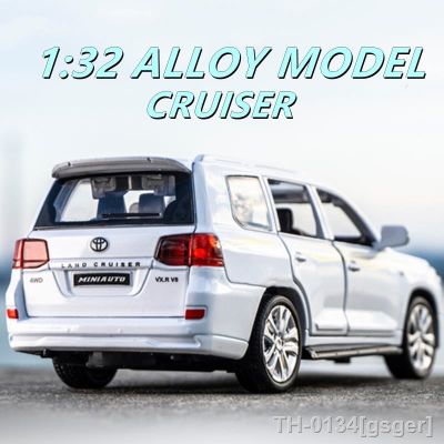 ✲ gsger Cruiser SUV Car Model Diecasts Metal Toy Veículos Off-Road Simulação Collection Kids Gift 1:32