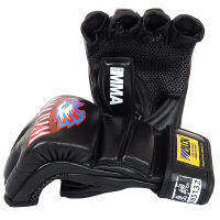 WOLON Cow leather Half Finger Boxing Gloves MMA Fighting Kick Boxing Gloves Karate Muay Thai Training Workout Gloves