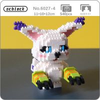 Gejia 6027-4 Anime Digimon Tailmon Cat Digital Monster Pet Animal 3D Mini Diamond Blocks Bricks Building Toy for Children no Box