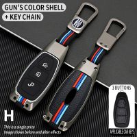 YINEOR for Ford 3 Buttons Car Key Case Cover For Ford Fiesta Focus Mondeo Ecosport Kuga Fob Remote Key Case Protector Accessories Holder Shell Keychain