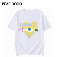 เสื้อยืดแขนสั้นสำหรับผู้หญิงเสื้อยืดคอกลมหลวม PEAR DODO ฉบับภาษาเกาหลี