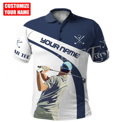 New Summer Fashion 2023 3D summer fashion street golf printed short sleeve polo shirt X1 ，Size:XS-6XL Contact seller for personalized customization of name and logo high-quality
