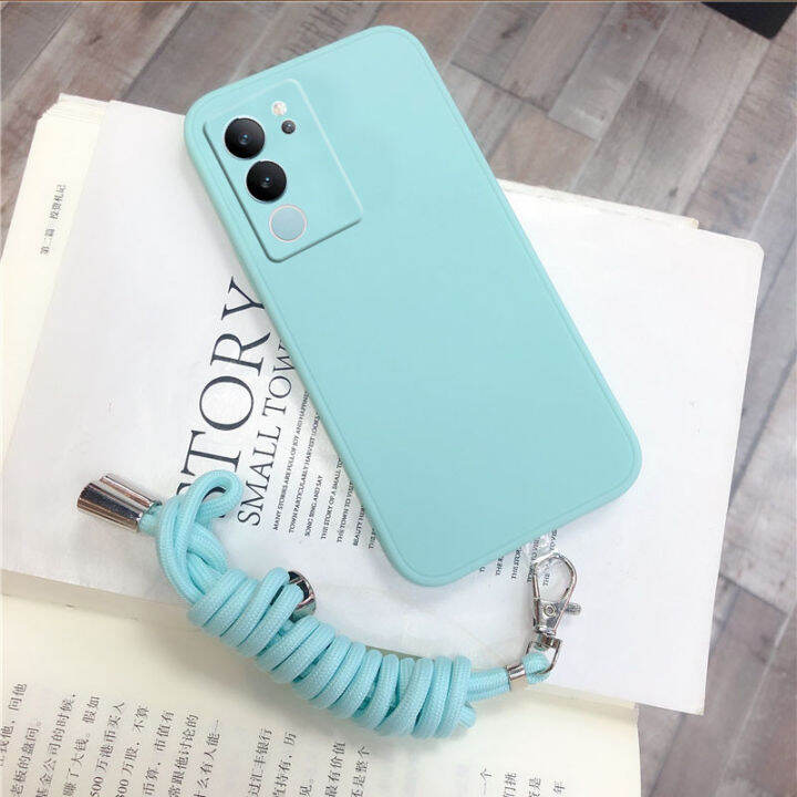 เคสสำหรับ-vivo-โทรศัพท์ใหม่-v29-5g-แฟชั่นผิวสัมผัสนิ่ม-tpu-ปลอกโทรศัพท์มือถือ-vivo-v29เรียบง่ายฝาครอบโทรศัพท์-vivov29-5g-พร้อมสายคล้อง