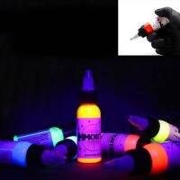 Fluorescent Tattoo Pigment 8 Colors Purple Light Professional Semi-Permanent Microblading Easy Coloring Body Makeup Inks 15ML Phone Camera Flash Light