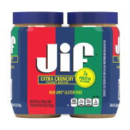 Bơ đậu phộng Jif Extra Crunchy Peanut Butter 2.72Kg set 2 hộp