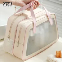 XINLANYASHE Washbag กระเป๋าใส่เครื่องสำอาง กระเป๋าใส่ของใช้ กระเป๋าอเนกประสงค์ กันน้ำ ใหม่กระเป๋าเก็บของน่ารักแบบพกพาเครื่องสำอางกันน้ำกระเป๋าขนาดใหญ่ความจุฉบับภาษาเกาหลี กระเป๋าเครื่องสำอาง กระเป๋าผู้หญิง กระเป๋าเก็บของเครื่องแป้งแต่งหน้ากันน้ำแบบพกพาหนา