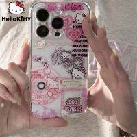 เคส Sanrio Hello Kitty Y 2K,เคสโทรศัพท์ซองใส่โทรศัพท์เกาหลีแฟชั่น IPhone 7 8 14บวก13,12เคส iPad Mini 11 X S สวยงาม Promax