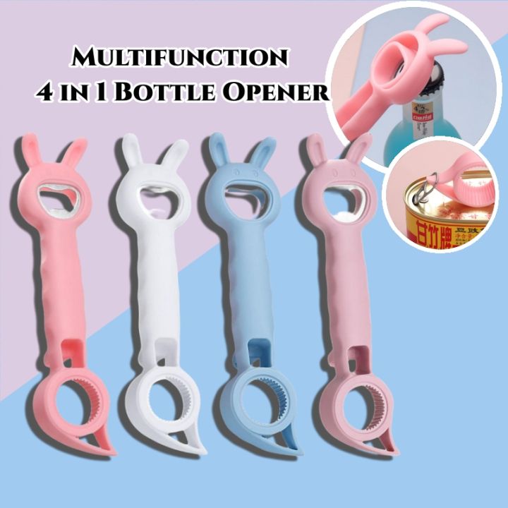 4 in 1 Multifunctional Bottle and Can Opener, Plastic Cute Beer