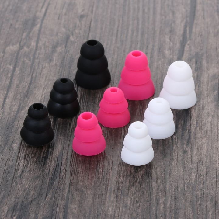 6pcs-new-soft-silicone-eartips-three-layer-earbuds-cover-in-ear-earphone-replacement-cap-earplug-earphone-accessories-wireless-earbud-cases