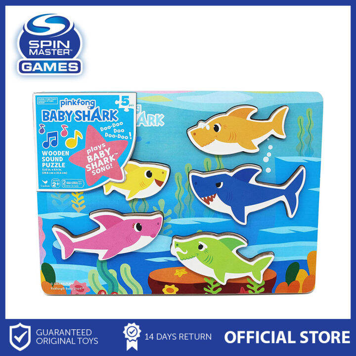 pinkfong baby shark chunky wooden sound puzzle