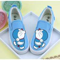 รองเท้าสลิปออน ลาย Doraemon Revi น่ารัก ล่าสุด สีฟ้าอ่อน สําหรับผู้หญิง