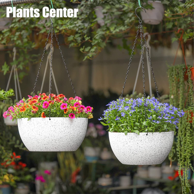 Plants Center พร้อมส่ง T032 กระถางแขวนลายหินแกรนิต 2023 กระถางพลาสติก ลายหินแกรนิต (ส่งจากไทยรวดเร็วทันใจค่ะ)