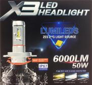 đèn pha ô tô - Bộ 2 đèn LED ô tô siêu sáng tích hợp pha-cốt Siêu bền