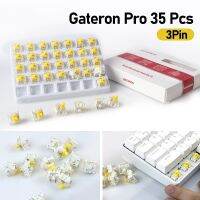 Gateron Pro สวิตช์สีเหลือง Pro สวิตช์สีแดง35ชิ้น/กล่อง/กระป๋อง (การกระจายแบบสุ่ม) ชุด Pre-Lubed ลิเนียร์รู้สึก3/5pin