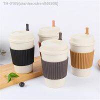 ▼☜❏ xianhaochen048906 Copos De Café Reutilizáveis com Tampas Palha Portátil Mug Lava-louças Safe Espresso Cups