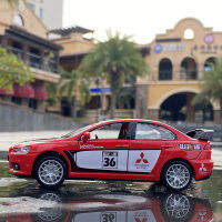 1:32 Mitsubishis โมเดลรถ Diecast อัลลอย GT3แลนเซอร์อีโวลูชั่นสำหรับของขวัญสำหรับเด็กโมเดลย่อส่วนโมเดลไฟเสียง