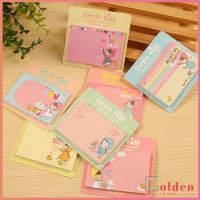 Golden​ลายน่ารัก (สุ่มลาย) กระดาษโน๊ต กาวในตัว  โน้ตการ์ตูนเกาหลี  Sticky Note