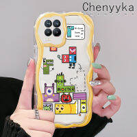 เคส Chenyyka สำหรับ Realme 8 5G 8S 5G Q3i V13 5G Narzo 30 Q3เคสการ์ตูนน่ารัก Spoof มอนสเตอร์ Tetris รูปแบบอัพเกรดวัสดุเนื้อครีมขอบคลื่นนุ่มเคสมือถือกันกระแทกแบบใสฝาครอบป้องกันโปร่งใสลายกล้องถ่ายรูป