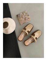 Andals สนับสนุนรองเท้าสลิปเปอร์, รองเท้าหุ้มส้นเตี้ยของผู้หญิงฤดูร้อนพลอยเทียม AB ลินินรองเท้าแตะชายหาด