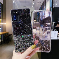 เคสมือถือ ซิลิโคน TPU สีใส กลิตเตอร์ Samsung Galaxy Note 10 20 9 8 Lite S21 s22 S20 S10 S8 Ultra Plus A02s A12 A10s A10 A11 A13 A23 A33 A53 A73 A20s A20 A30s A50 A50s A51 A70 A71 A21s M31 M51